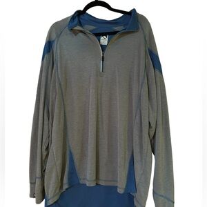 Storm Creek Size 2XL Blue 1/4 zip Athletic Long Sleeve Shirt